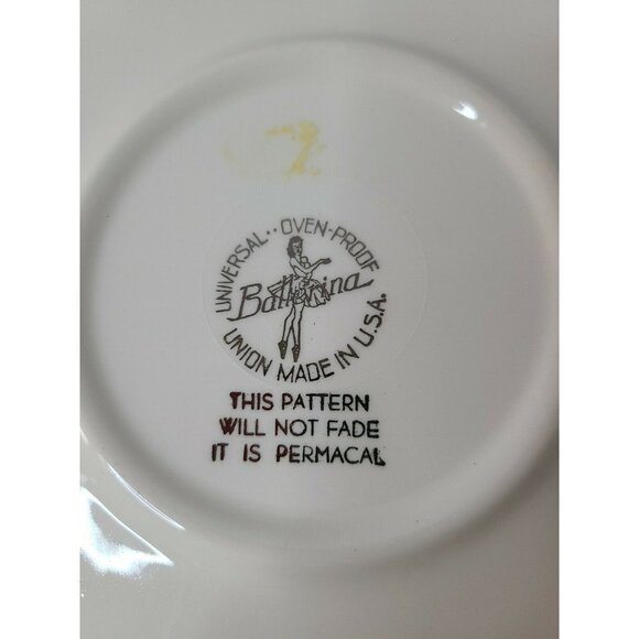 𝅺UNIVERSAL Ballerina White Flora Pattern Round Chop Plate Serving Platter 13" - Picture 5 of 6